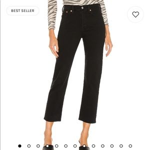Black Levy Wedgie Jeans